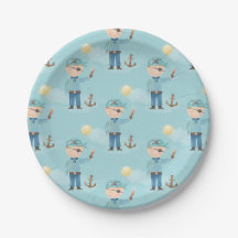 Niño pirata azul lindo