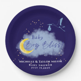 Plato De Papel Niño Starlit Midnight niño Bliss Stork Paper Plate