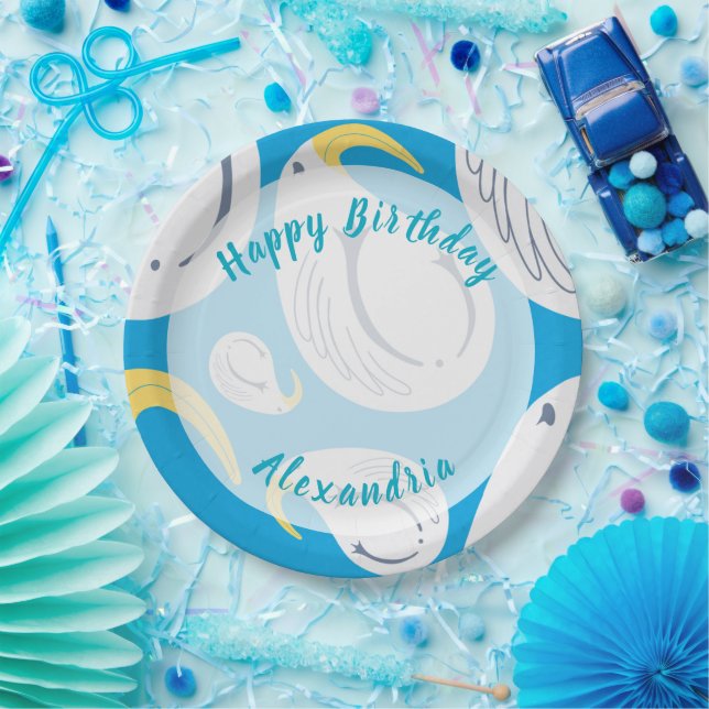 Plato De Papel Niños Albatross Cumpleaños - Decoración de la Mesa (Fiesta)