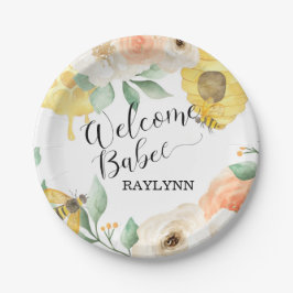 Plato De Papel Niños Cumpleaños, abeja miel, Placa de papel temát