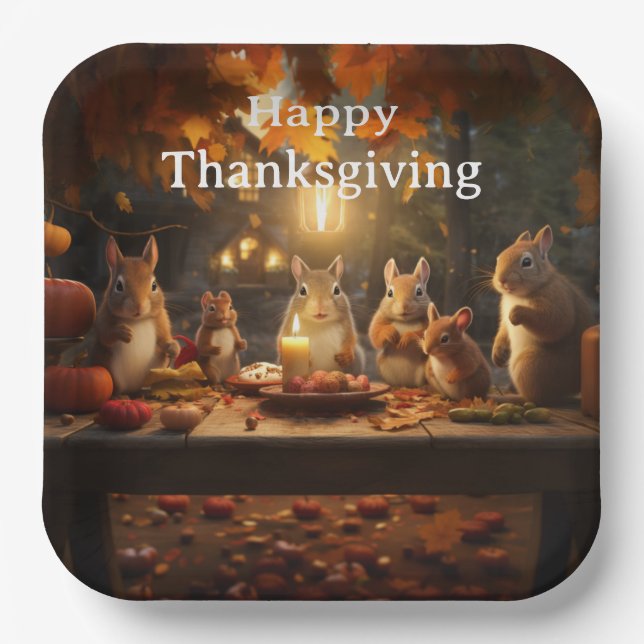 Plato De Papel Niños de Acción de Gracias 16 (Anverso)