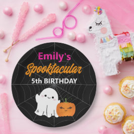 Plato De Papel Niños de Halloween en Spooktacular Fiesta de cumpl