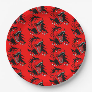 Plato De Papel Niños dinosaurios