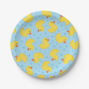 Plato De Papel Niños Fiestas de cumpleaños de Rubber Ducky beb