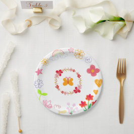 Plato De Papel Niños morados amarillos Fiestas de cumpleaños