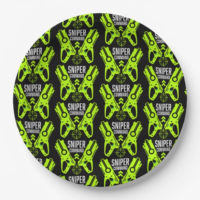 Plato De Papel Niños Navidades de la batalla de juguetes (Anverso)