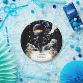 Plato De Papel Niños simples Nacimientos de Ninja