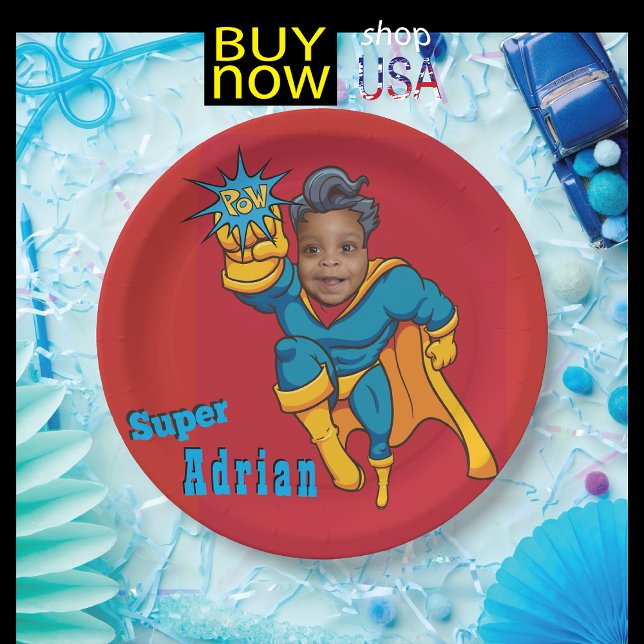 Plato De Papel Niños súper especiales 🌟 gran superhéroe (Subido por el creador)