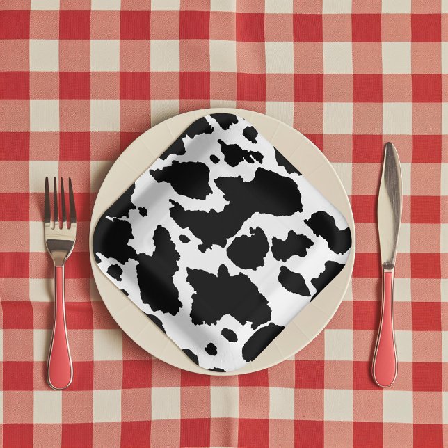 Plato De Papel Niños Vaca de Cumpleaños Ocultar Imprimir (Subido por el creador)