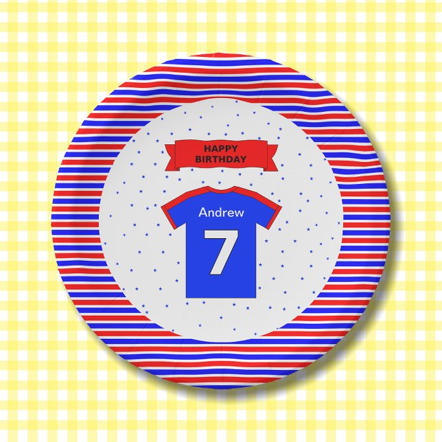 Plato De Papel Niños y chicas nombre personalizado 7 cumpleaños f (Subido por el creador)