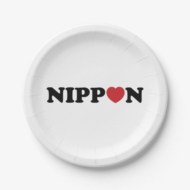 Plato De Papel Nippon Love Heart (Anverso)