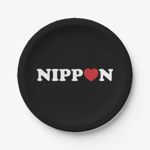 Plato De Papel Nippon Love Heart