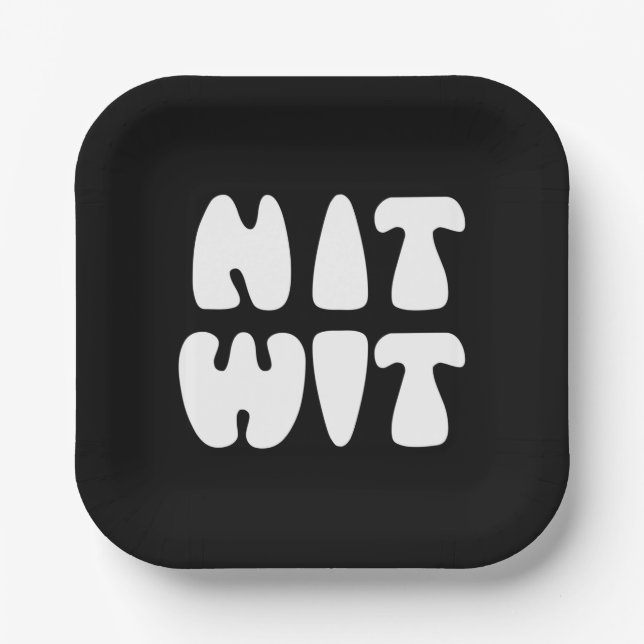 PLATO DE PAPEL NITWIT (Anverso)