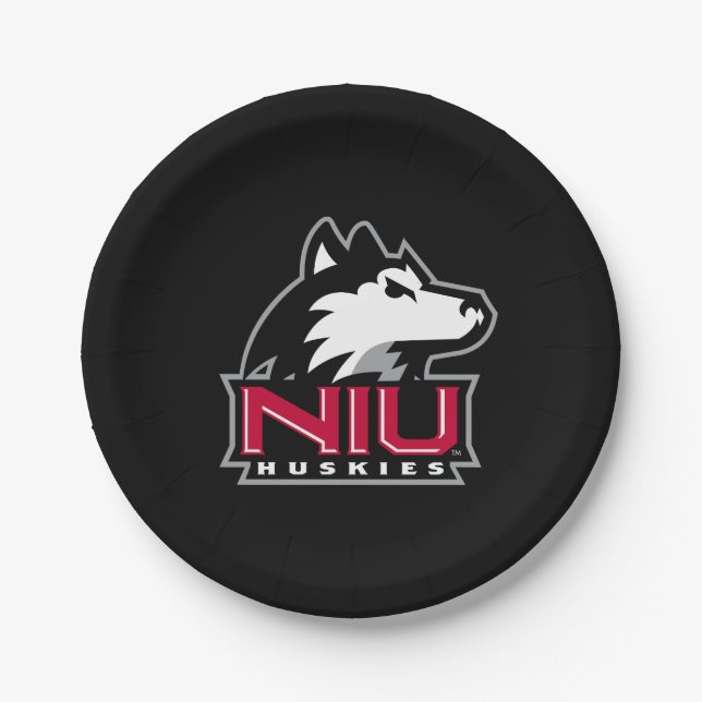 Plato De Papel NIU Huskies (Anverso)