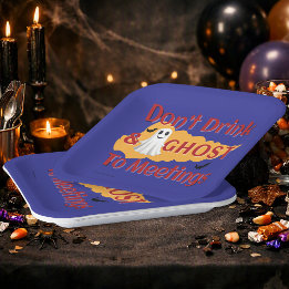 Plato De Papel No bebas y vete fantasma a las reuniones | Hallowe