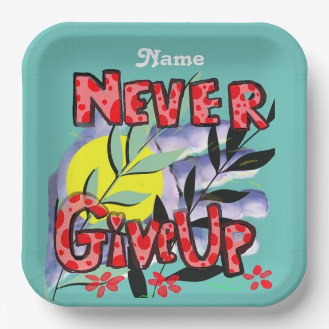 Plato De Papel No dar nunca al cólera (Anverso)