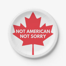 Plato De Papel No es estadounidense, no es lamentable la placa de