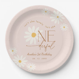 Plato De Papel No Es UNA maravillosa Daisy Cumpleaños 1