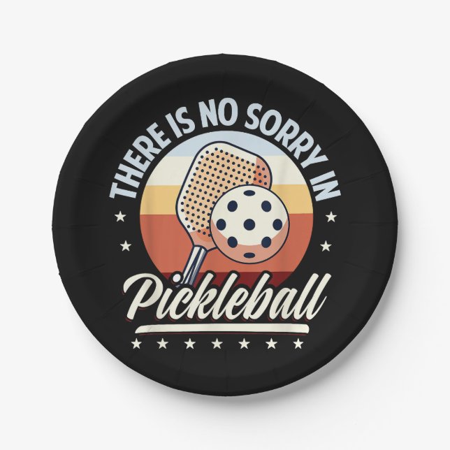 Plato De Papel No Hay Perdón En El Pickleball (Anverso)