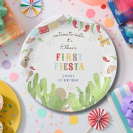 Plato De Papel No hay tiempo para la siesta fiesta mexicana de pr