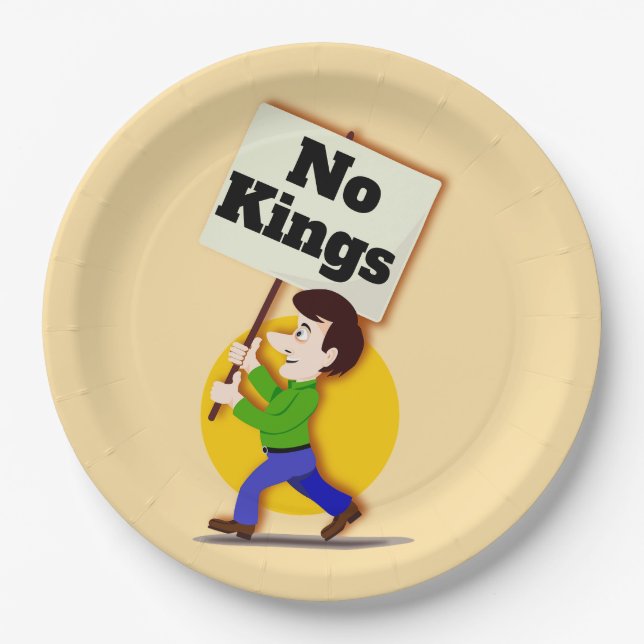 Plato De Papel No Kings Paper Plate (Anverso)