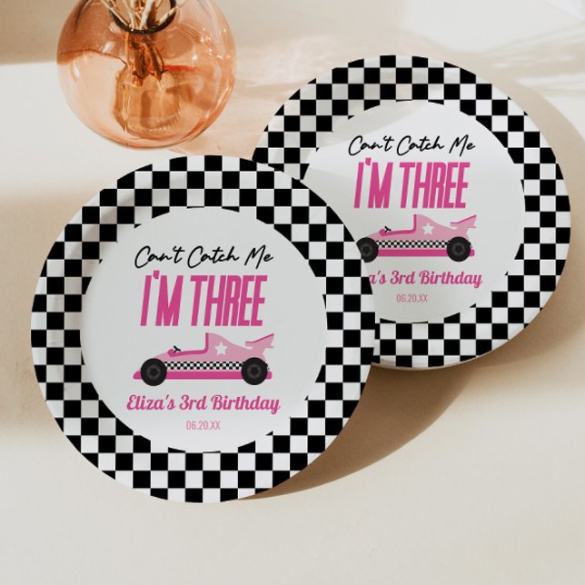 Plato De Papel No puedo atraparme Fiesta de tercer cumpleaños (Subido por el creador)