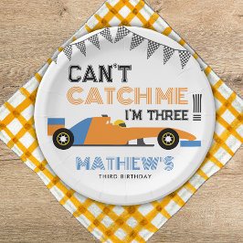 Plato De Papel No puedo atraparme. Soy el tercer cumpleaños del c