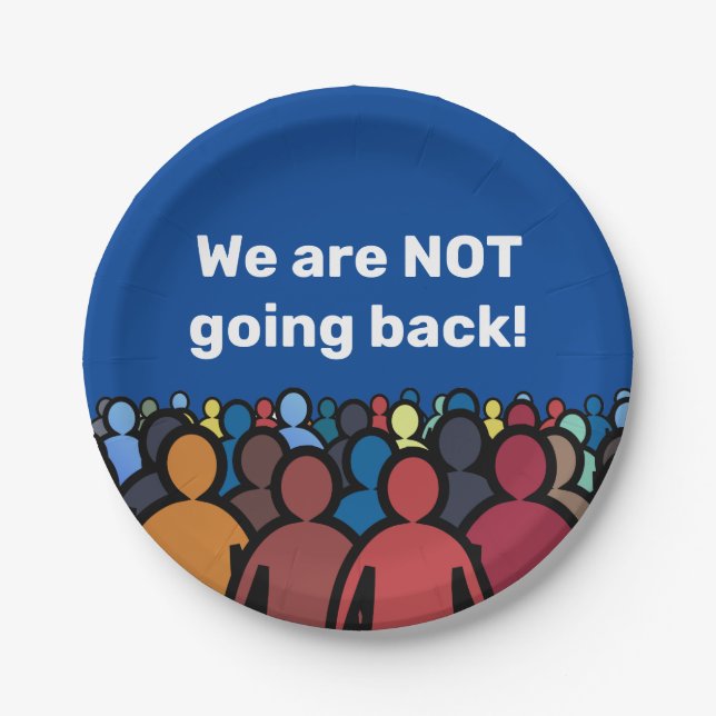 Plato De Papel NO regresaremos (Anverso)