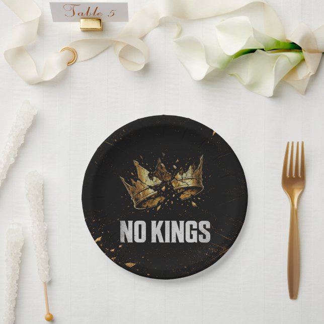 Plato De Papel No Reyes Protestan (Boda)