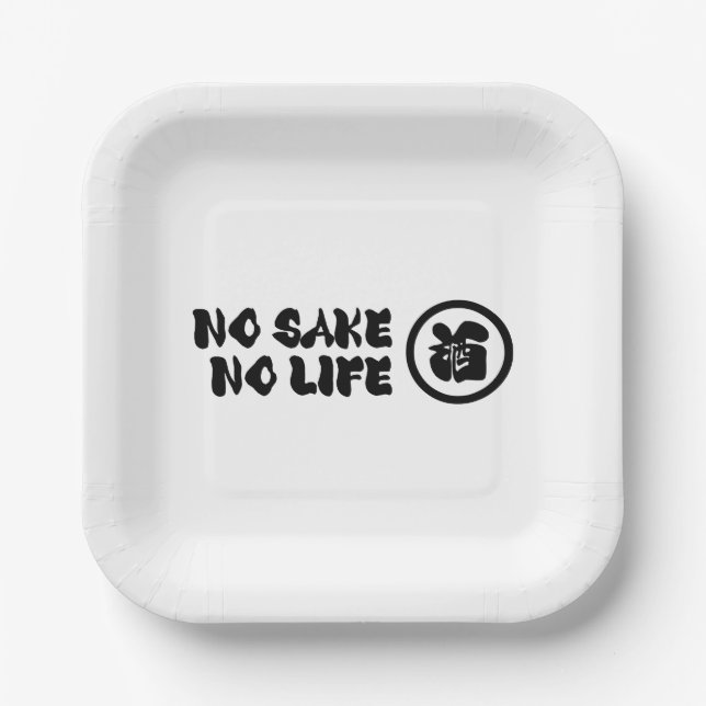 PLATO DE PAPEL NO SAKE NO LIFE (Anverso)
