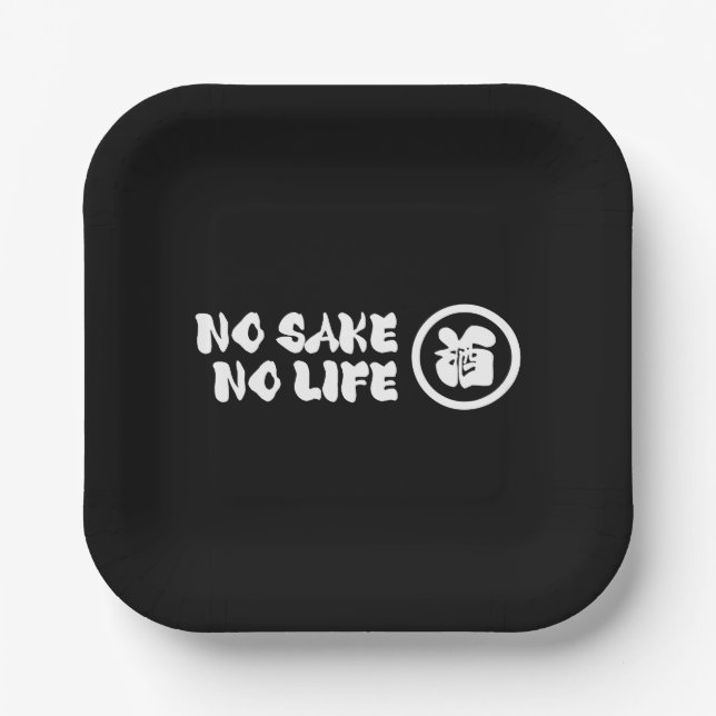 PLATO DE PAPEL NO SAKE NO LIFE (Anverso)