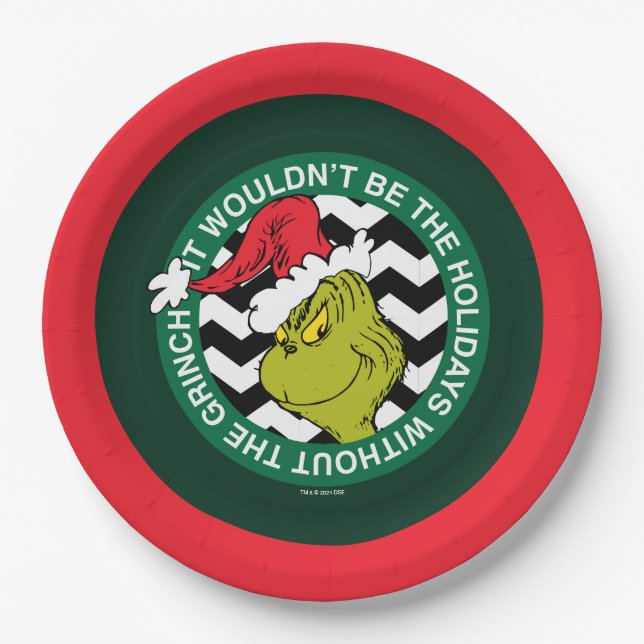 Plato De Papel No Serían las Fiestas sin Grinch (Anverso)