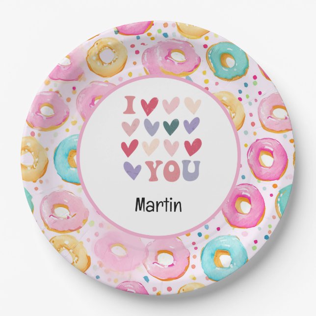 Plato De Papel No te quiero por El día de San Valentín (Anverso)