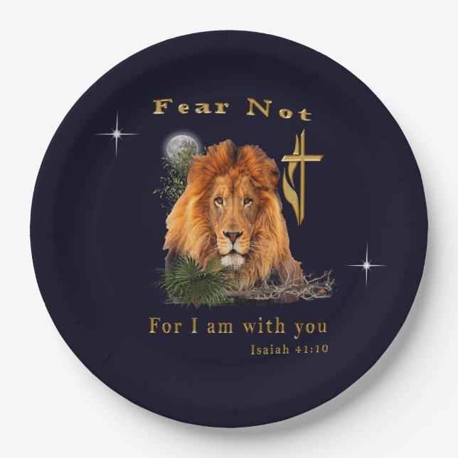 Plato De Papel No teman a Isaías 41:10 (Anverso)