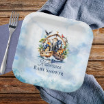 Plato De Papel Noah's Ark Cute Animals Blue Boy Baby Shower<br><div class="desc">Bienvenidos a nuestra colección "Noah's Ark Cute Animals Blue Boy Baby Shower", donde el encanto se encuentra con la blancura de cada detalle. Inspirada por la historia atemporal del Arca de Noé, esta colección capta la inocencia y alegría de dar la bienvenida a un nuevo grupo de alegría en el...</div>