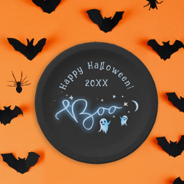 Plato De Papel Noche de fantasmas de Halloween