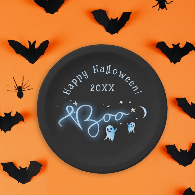 Plato De Papel Noche de fantasmas de Halloween (Subido por el creador)