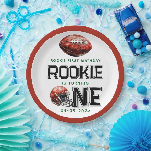 Plato De Papel Noche de fútbol de Nochevieja (Fiesta)