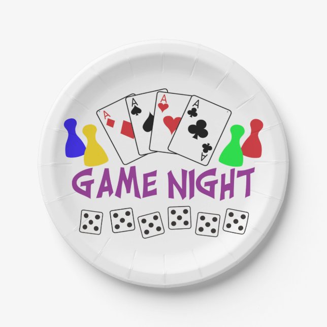Plato De Papel Noche de juego (Anverso)