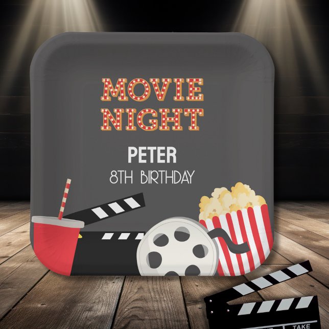 PLATO DE PAPEL NOCHE DE LA PELÍCULA (Subido por el creador)