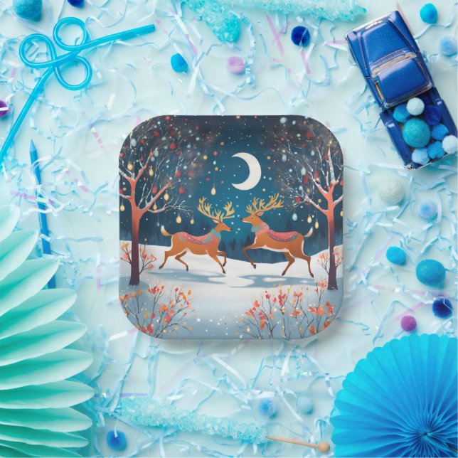 Plato De Papel Noche de Navidad (Fiesta)
