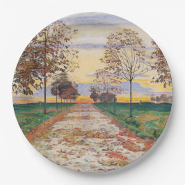 Plato De Papel Noche de otoño (por Ferdinand Hodler)