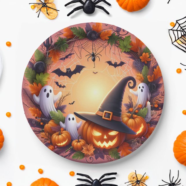 Plato De Papel Noche encantada - Placas de papel de Halloween fes (Subido por el creador)