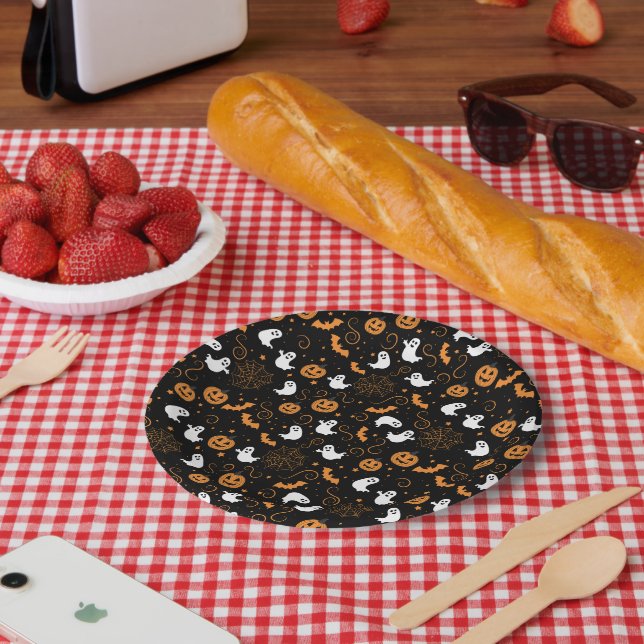 Plato De Papel Noche espeluznante de Boo-tiful (Picnic)