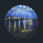 Plato De Papel Noche estrellada sobre el Ródano, arte Van Gogh<br><div class="desc">Noche estrellada sobre el Ródano,  famosa pintura de Vincent van Gogh</div>