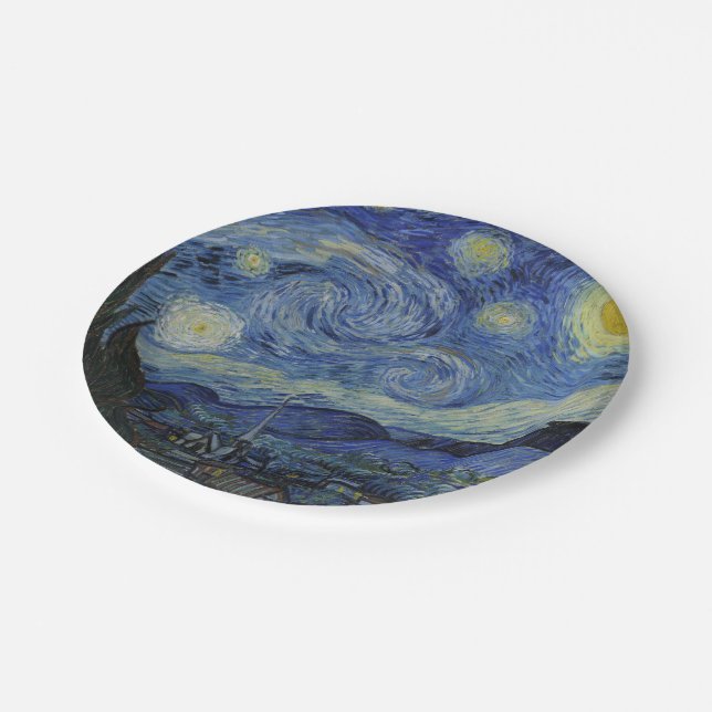 Plato De Papel Noche estrellada Vincent van Gogh (Angular)