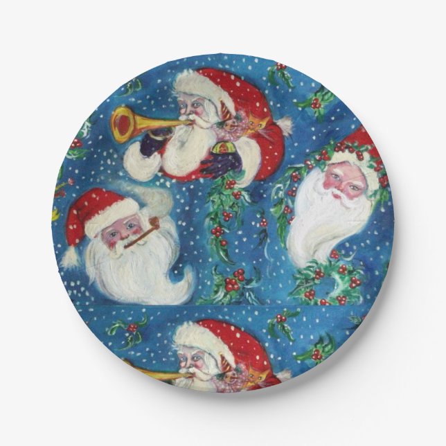 Plato De Papel NOCHE navidad / TRES SANTA (Anverso)