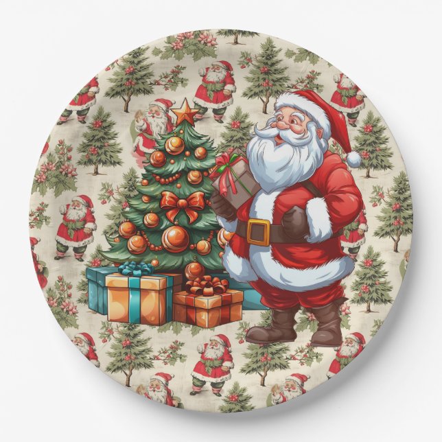 Plato De Papel Nochebuena (Anverso)