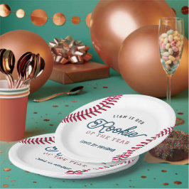 Plato De Papel Nochebuena del año Béisbol Primer cumpleaños
