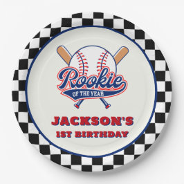 Plato De Papel Nochebuena del año cumpleaños personalizado del bé